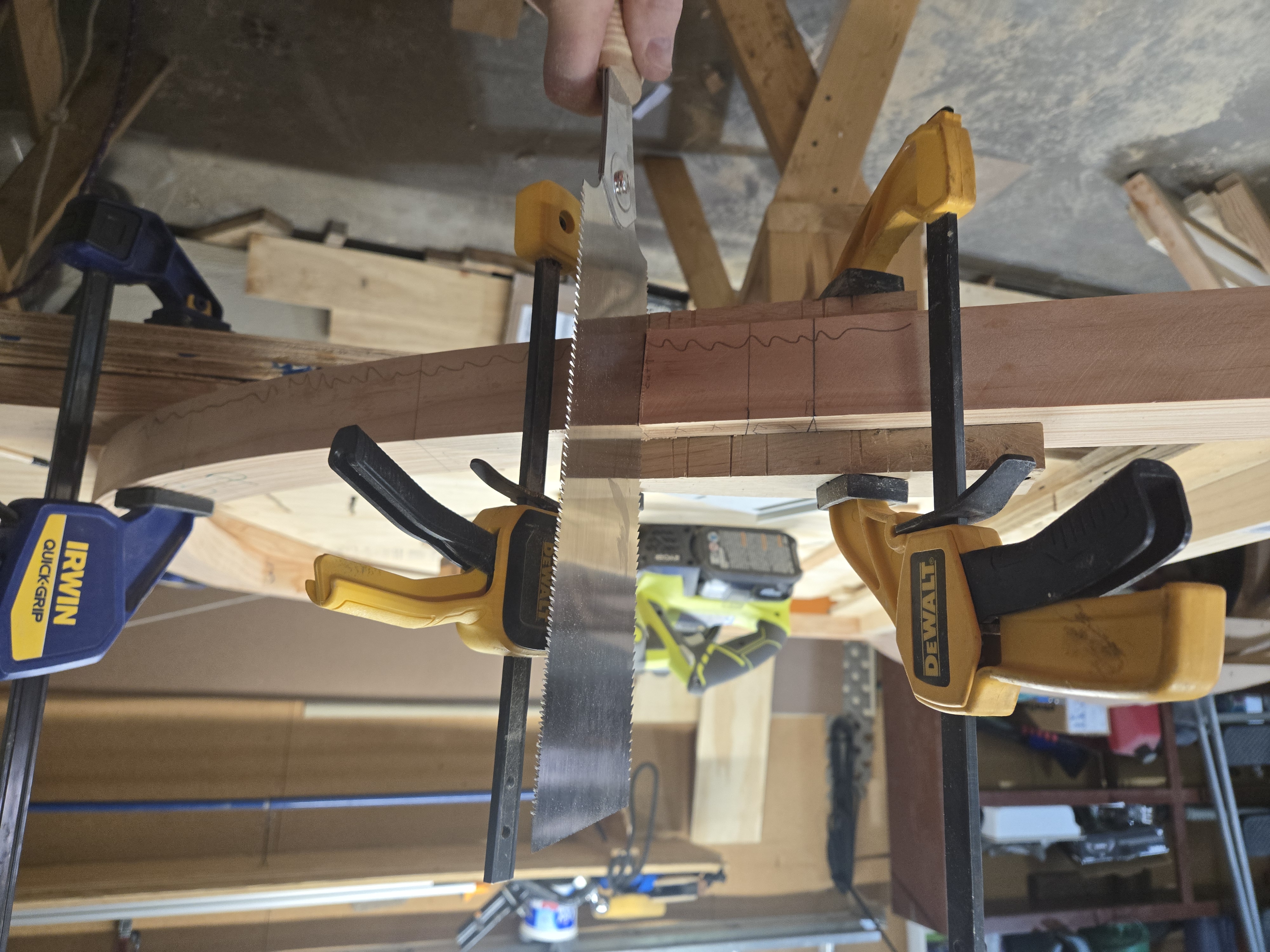 Cutting into a frame