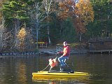 Still warm enough for a water bike ride.