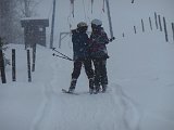 First time on the T-bar (yes, they still have one) for Maya and Maggie.